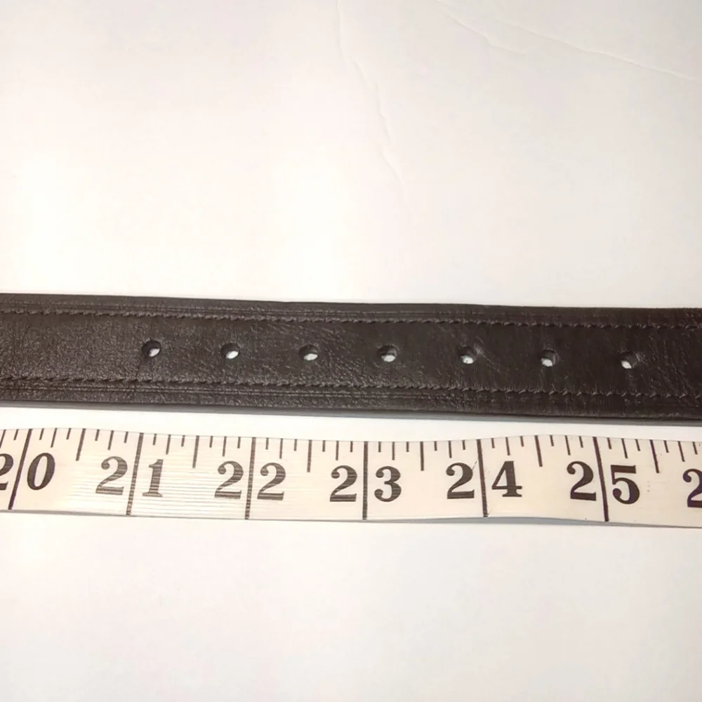 Reversible Black/Brown Vegan Leather Silver Buckle Ton Men's Belt Small 22